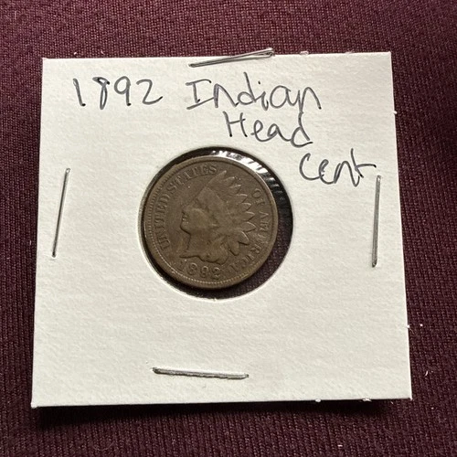 1892  Indian Head Penny Cent Actual Coin Shown VF
