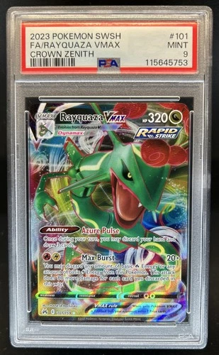 2023 Pokemon SWSH Crown Zenith Rayquaza VMAX #101/159 PSA 9