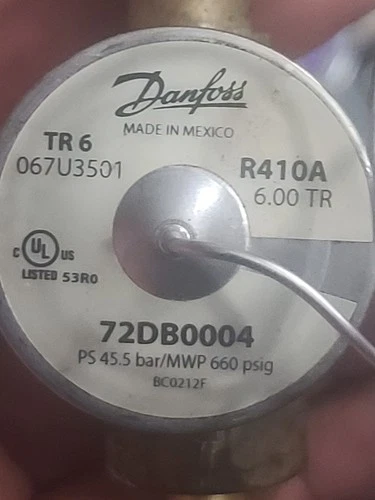 Danfoss Universal TR6 067U3501 Thermostatic Expansion Valve refrigerant R-410A