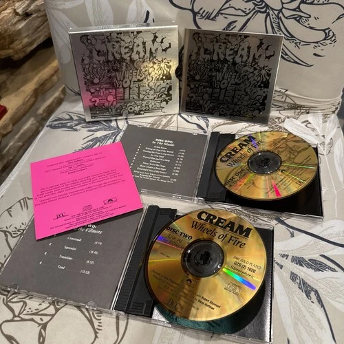 Cream Wheels Of Fire 2 CD Set JAPAN 24KT GOLD DISCS Audiophile DCC OMR Slipcase!