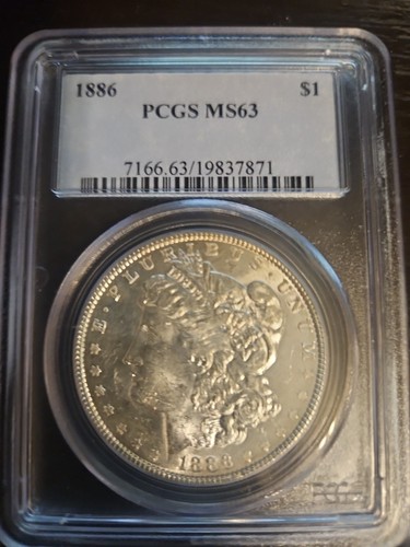 1886 Morgan Silver Dollar PCGS MS 63