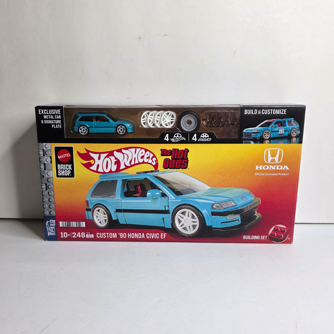 Mattel Brick Shop Hot Wheels Custom '90 Honda Civic EF Building