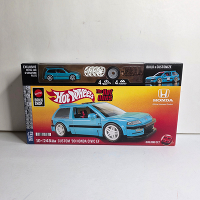 #ad Mattel Brick Shop Hot Wheels Custom ’90 Honda Civic EF Building Toy Kit 248pc $37.99