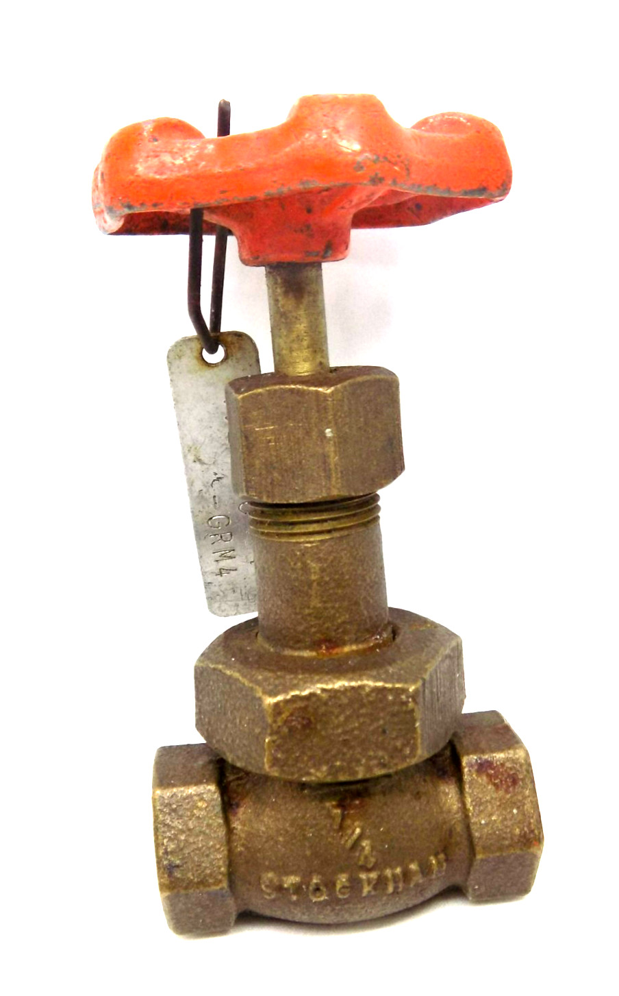 Stockham 1/4" Gate Valve 200S 400 OWG Rising Stem Brass Vintage Industrial