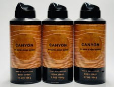 3 Bath  Body Works CANYON Mens Deodorizing Body Spray Mist 3.7 oz 