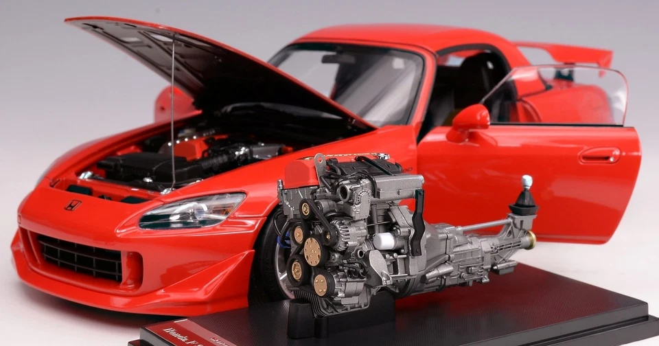 Honda S2000 Type S2007 Red 1/18 - M85112 MOTORHELIX - Immagine 2 di 4