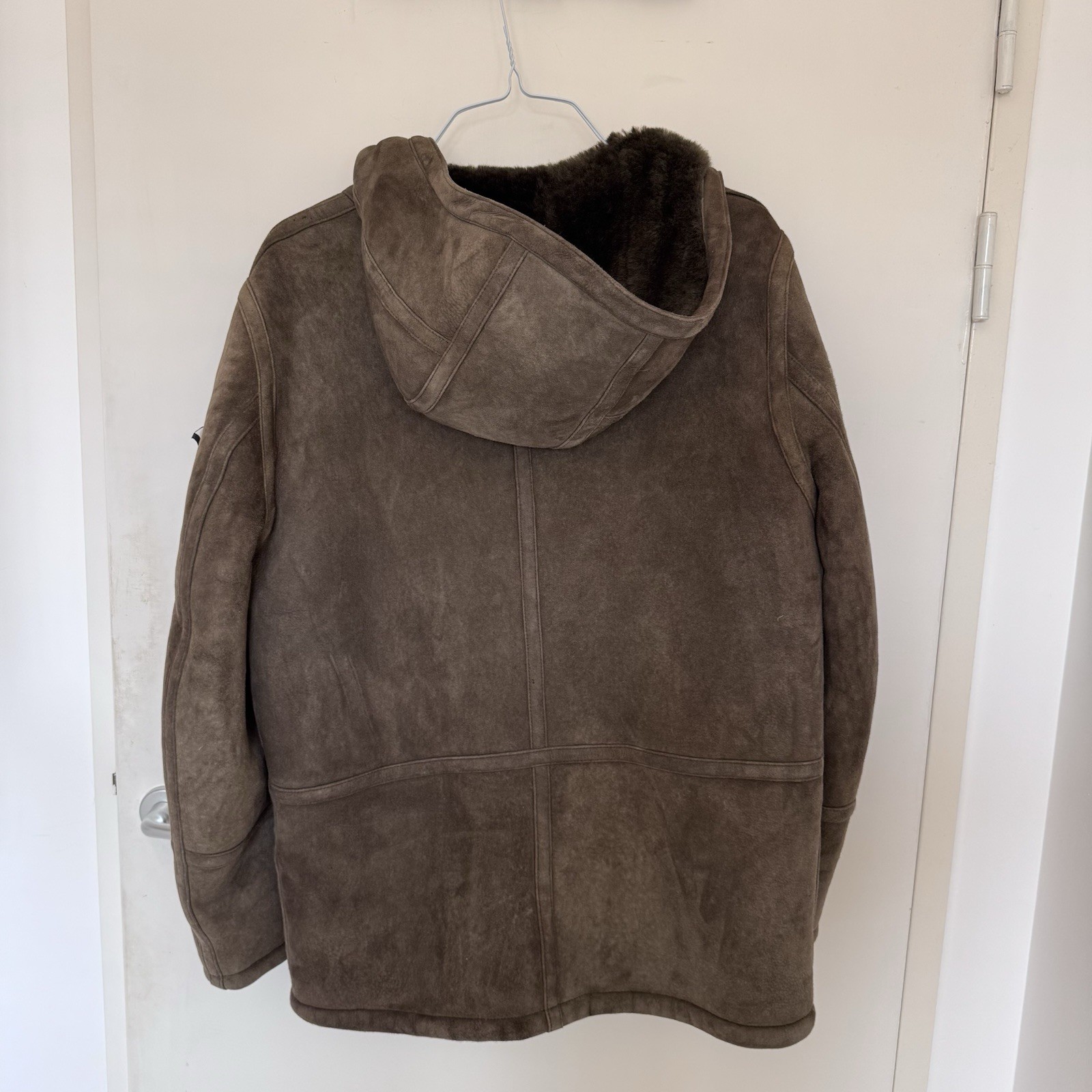 Stone Island Ghost Compass Shearling Lined Suede Jacket image 7