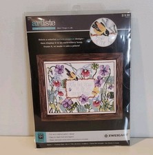 Zweigart Artiste Stamped Cross Stitch Kit Best Things in Life Pansy Floral