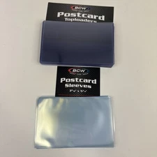 BCW Postcard (5) 5.875” x 3.75” Toploaders + (5) 3 11/16”  x 5 3/4” Sleeves
