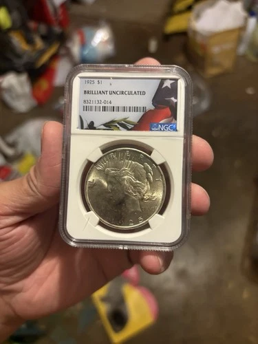 1925 US Peace Silver Dollar $1 - NGC Brilliant Uncirculated