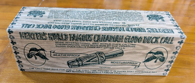 HERTER'S Canadian Glodo Duck call BOX ONLY 1975 NICE