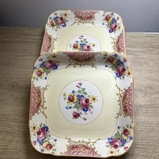 Antique Soho Pottery Ambassador Ware Floral Bowl Bone China  X2 Salad