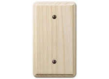 Wall Plate Contemporary Unfinished Beige 1 gang Ash Wood Blank Unfinished