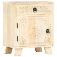 Vidaxl Nachttisch 40 X 30 X 50 Cm Massivholz Mango Neu