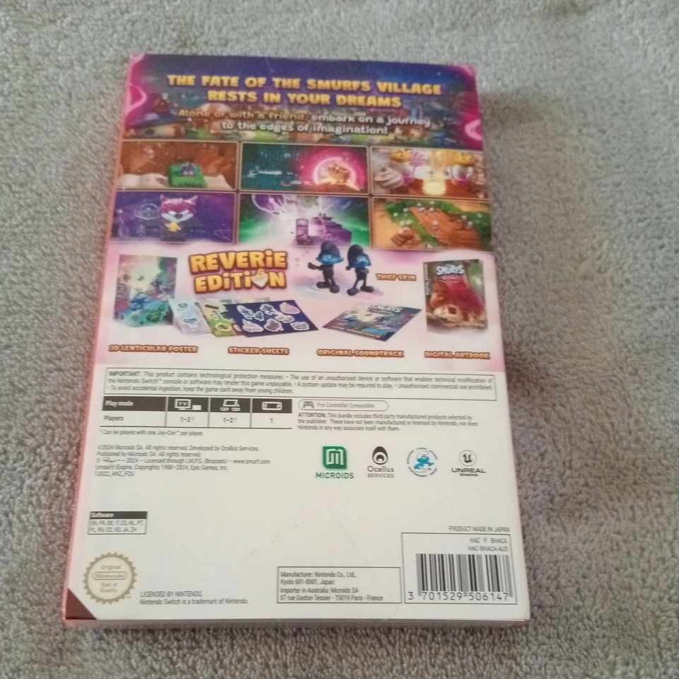 The Smurfs Dreams Reverie Edition Nintendo Switch Game By Microids Sticker  Pack - Image 2 of 4