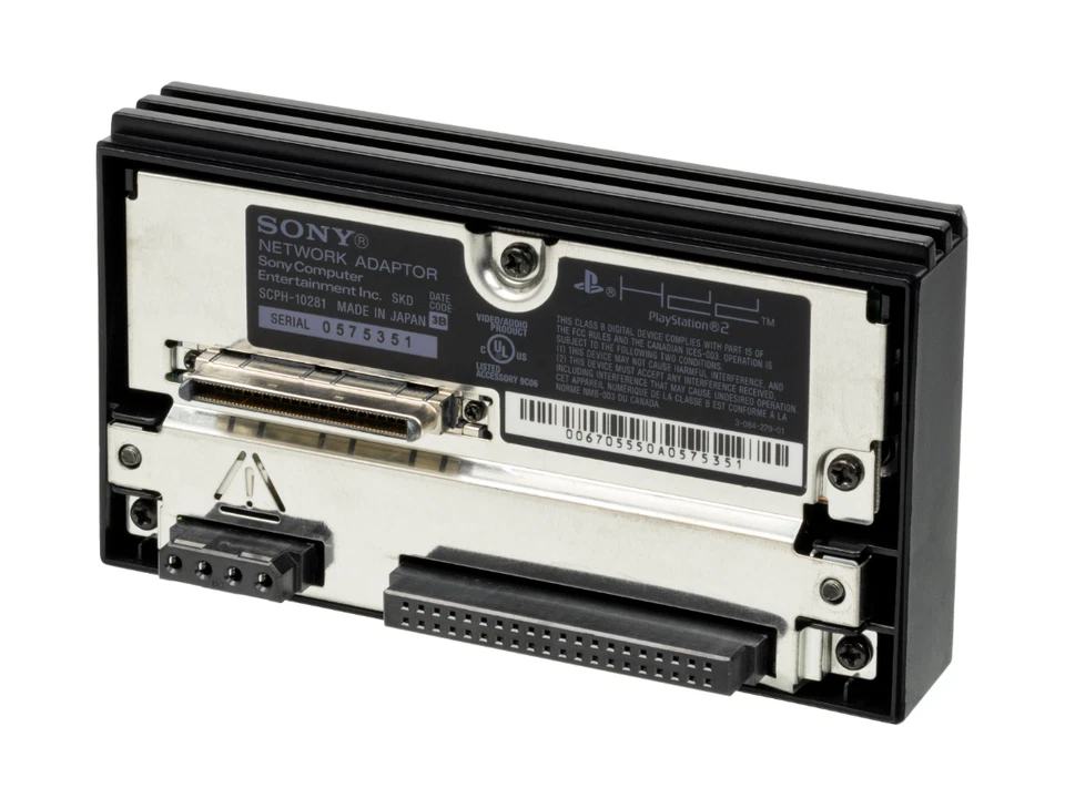 Adaptador de red HDD Sony PlayStation 2 PS2 2X para juegos en línea Foto 2 de 4