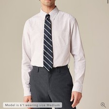 J.Crew Broken-in organic cotton oxford shirt Jarvis White Brown M