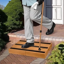 Wooden Step Stool One Step Stool for Adults Non-Slip Platform Mobility Step