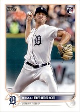 Beau Brieske 2022 Topps Update RC #US23 Detroit Tigers
