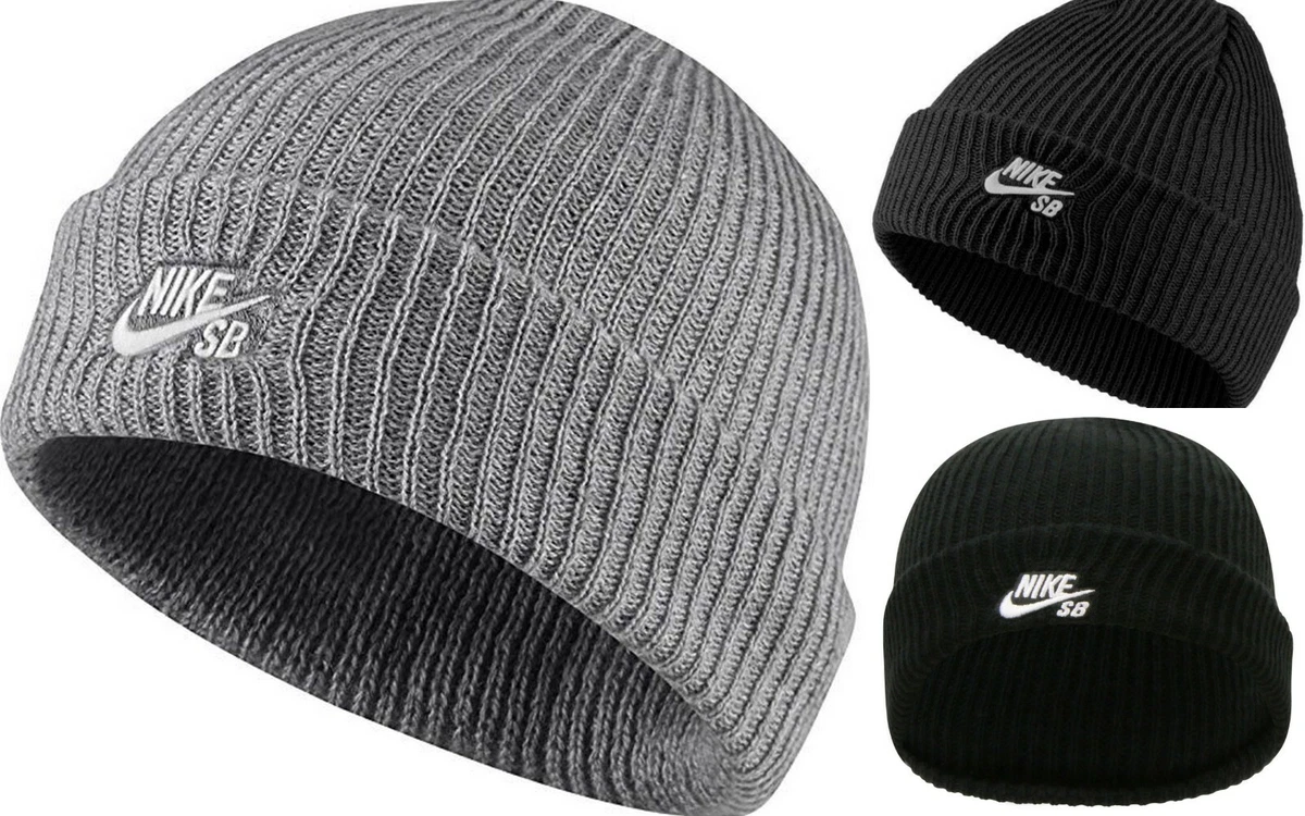 Nike 2023 Mens SB Icon Logo Fisherman Beanie Hat Skull Cap Unisex Winter  Skate