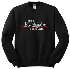 Sudadera cuello redondo Grey's Anatomy "It's A Beautiful Day To Save Lives"