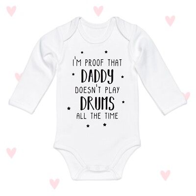 Schlagzeug Papa Baby wachsen Schlagzeuger Musiker Baby Ankündigung lustiges Schlagzeug Geschenke