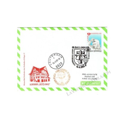 BL096 - 1983 Balloonpost No.69 Balloon D-Ergee V from Dornbirn