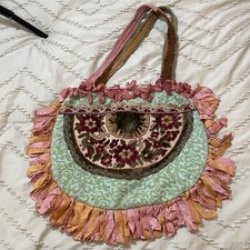Beautiful Rare Pure West By Cheryl Long Boho Chic Large Up Cycled Bag