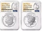 2024 S Morgan & Peace Silver Dollar $1 NGC PF70 Ultr Cameo Advance releases AR%