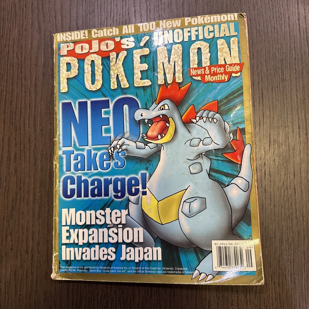 POJO'S Unofficial Pokémon Neo Vintage Magazine W/Poster RARE ITEM