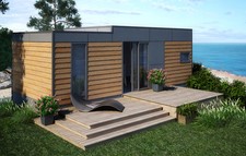 SAMPLE VOX Textured PVC Weatherboard WoodEffect Cladding 180mmx Graphite & G/Oak