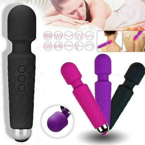 Handheld Massager 20 Speed Wand Vibrating Massage Magic Full Body Therapy Motor - Picture 1 of 24