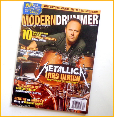 MODERN DRUMMER - Dec 2008 - LARS ULRICH of METALLICA + Chris Pennie