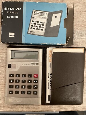 SHARP Electronic Calculator EL-8028 Elsi Mate - Taschenrechner - vintage 80er J.