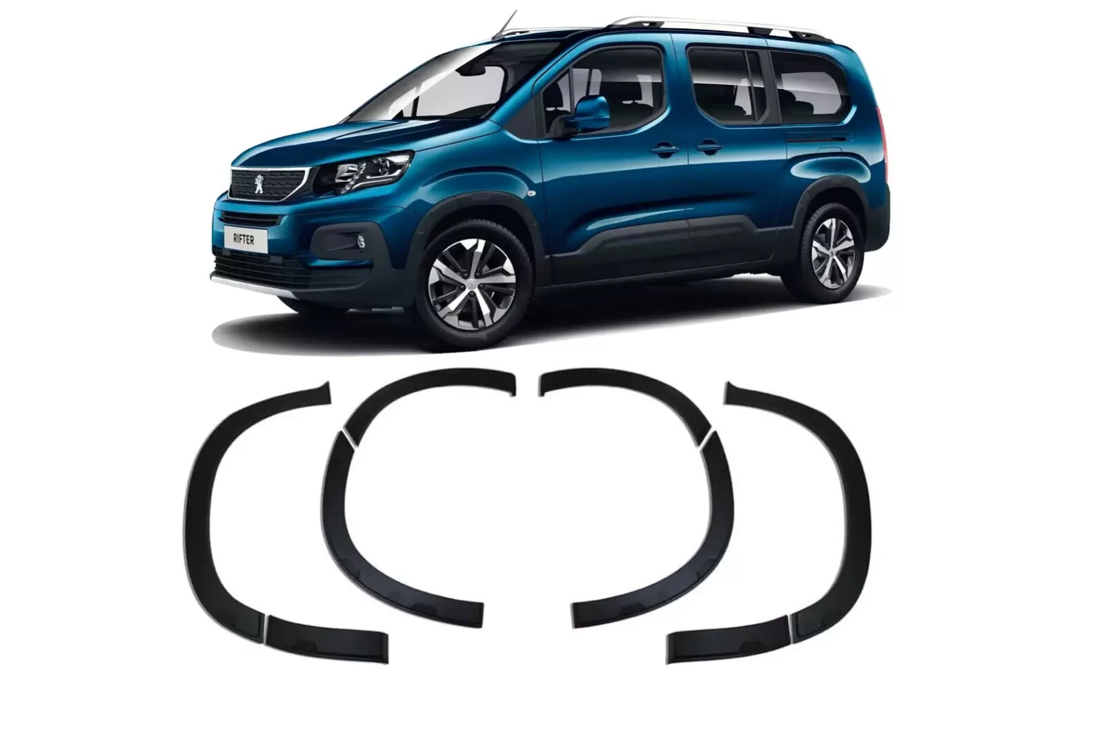 2018+ Peugeot Rifter Wheel Arch Extension Kit - 8-Piece Fender Flare Set
