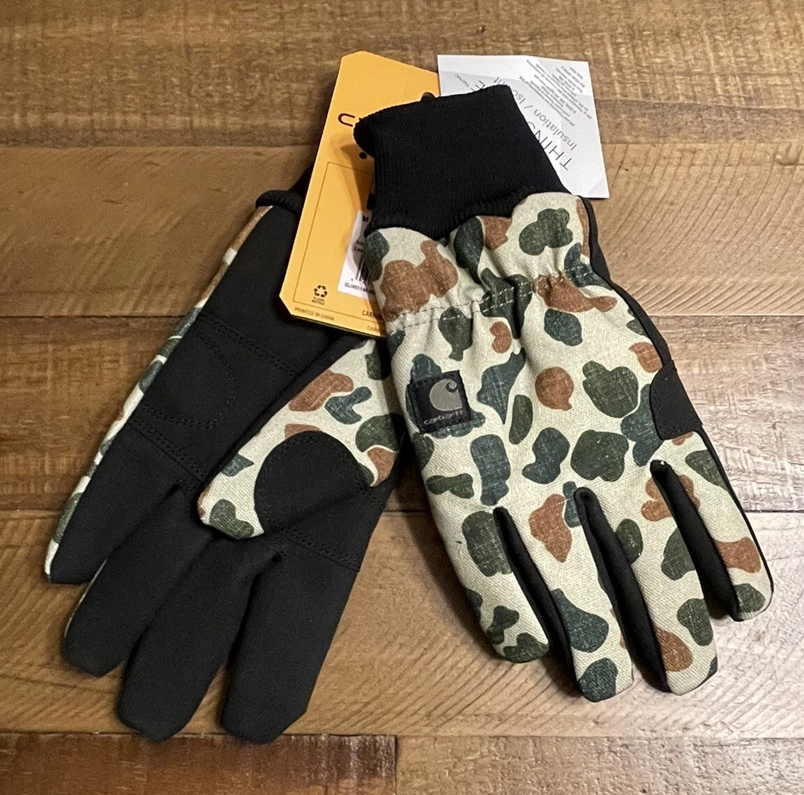 Carhartt Insulated Duck/Synthetic Leather Knit Cuff Glove, GL0801-M Size M