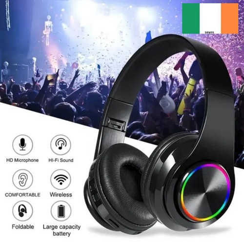 Wireless Bluetooth Headphones Over Ear Earphones with Mic Noise Cancellation thumbnail 2