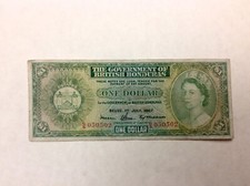 ~ 1967 $1 One Dollar British Honduras Elizabeth II