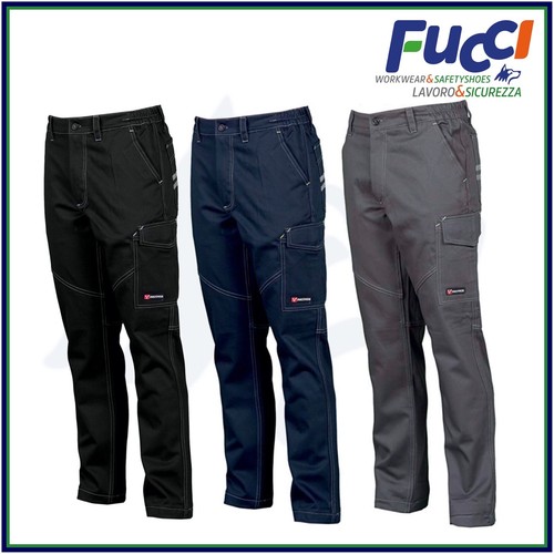 Pantaloni da Lavoro Multistagione Payper Worker Multitasche Uomo 100%  Cotone | eBay
