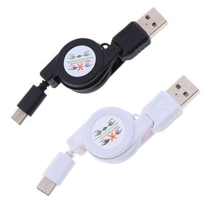 Retractable Type C Data & Sync Charger Charging Cable USB C 3.1 data cableB~J~