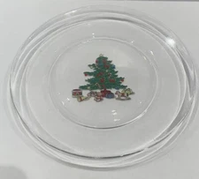 6 Arcoroc France Christmas Tree Presents 7.75” Salad Dessert Snack Plates Set 6