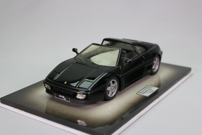 ZF216 Miniatures chateau 1/24 rare voiture Ferrari 348 TS cabriolet Noire Edl 6