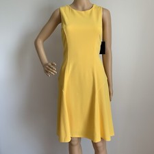 Sale! Stella & Julie Yellow Fit Flare Midi Dress size 8