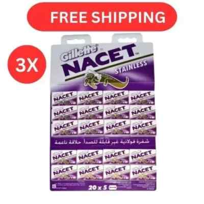 300 X Double Edge Razor Blades Gilette NACET Stainless Russia Men's Razors