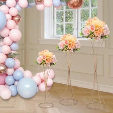 3PCS Flower Rack Vase Stand Prop Road Lead Hourglass-shaped Wedding Party Decor