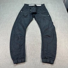 883 Police Jeans Mens 28x29 Blue Nendo Arc Carrot Cuff Utility Button Fly