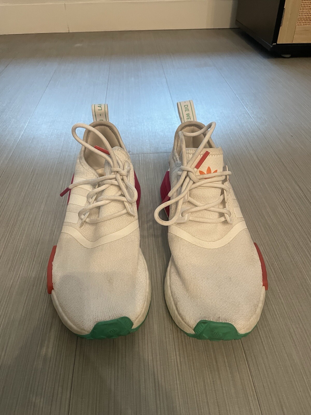 Adidas NMD R1 White Magenta Green (Women's)