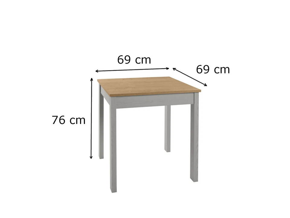 Small, high quality table and 4 chairs, next day delivery, colour oak and grey - Image 3 of 4