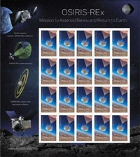 NDC 2023 OSIRIS-REx MINT IMPERF PANE, NO DIE CUTS, VF
