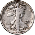 1921-P Very Good Walking Liberty Half Dollar 50C Philadelphia VG+ Details